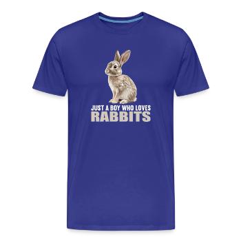 Bunny Bunny - Men's Premium Organic T-Shirt - royal blue - Front - Damien (186cm)
