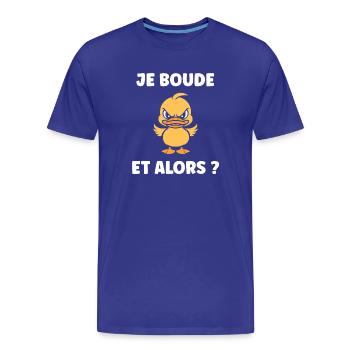 Ich ziehe um, na und? - Männer Premium Bio T-Shirt - Königsblau - Vorne - Damien (186cm)