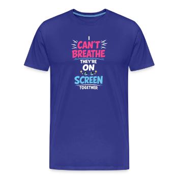 Anime Fangirl Screams Anime Reaction - Men's Premium Organic T-Shirt - royal blue - Front - Damien (186cm)