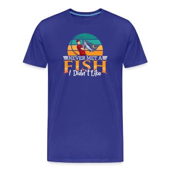 Pêcheur sportif pêcheur pêcheur Pêcheur Dit - T-shirt bio Premium Homme - bleu roi - Devant - Damien (186cm)