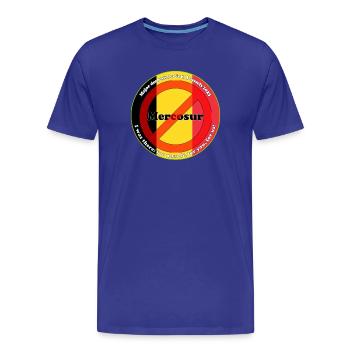 Farmers' protest against Mercosur - Men's Premium Organic T-Shirt - royal blue - Front - Damien (186cm)