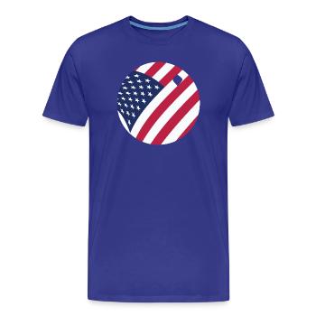 USA Flagge Tischtennisball Patriotisches Tischtennis - Männer Premium Bio T-Shirt - Königsblau - Vorne - Damien (186cm)