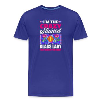 Stained Glass Art Stained Glass Artist - Men's Premium Organic T-Shirt - royal blue - Front - Damien (186cm)