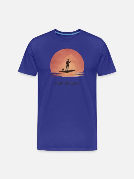 Sunset SUP – Tranquility on the water - Men's Premium Organic T-Shirt - royal blue