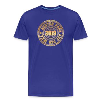 Vater 2019 - Männer Premium Bio T-Shirt - Königsblau - Vorne - Damien (186cm)