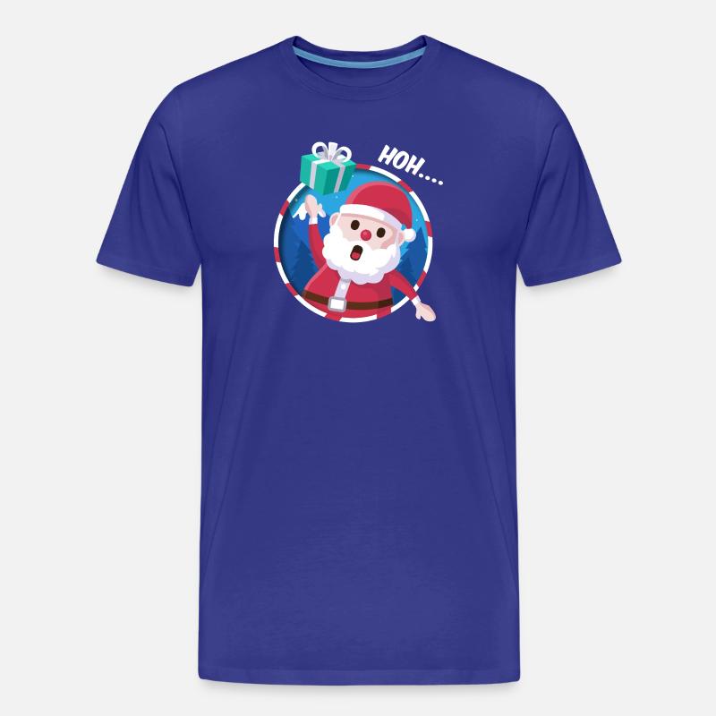 Leuchtender Santa Geschenk - Männer Premium Bio T-Shirt - Königsblau
