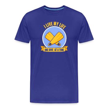 Plongeur Plongeur Snorkeling Plongeur récréatif - T-shirt bio Premium Homme - bleu roi - Devant - Damien (186cm)