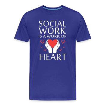 Travailleur social Pédagogue social Travailleur social - T-shirt bio Premium Homme - bleu roi - Devant - Damien (186cm)