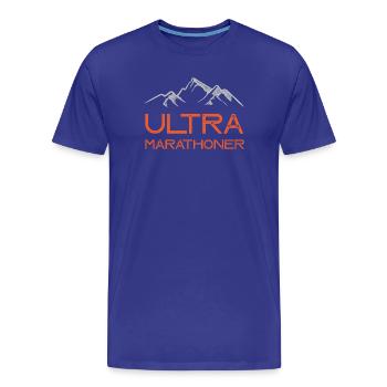 Ultra Marathoner - Men's Premium Organic T-Shirt - royal blue - Front - Damien (186cm)