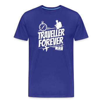 Globetrotter Forever - Voyageur - Voyageur - T-shirt bio Premium Homme - bleu roi - Devant - Damien (186cm)