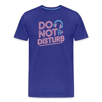 Do Not Disturb Sloth Anti Social - Men's Premium Organic T-Shirt - royal blue - Front - Damien (186cm)