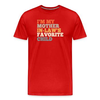 Das Lieblingskind der Stiefmutter - Männer Premium Bio T-Shirt - Rot - Vorne - Damien (186cm)