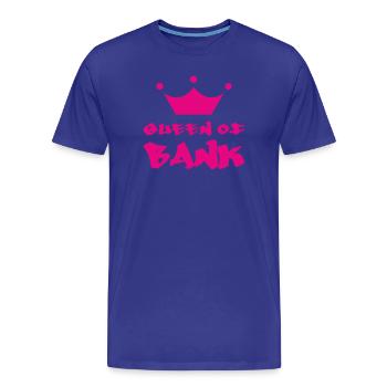 The queen of banking - Men's Premium Organic T-Shirt - royal blue - Front - Damien (186cm)