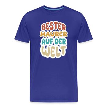 Berufung Maurer - Männer Premium Bio T-Shirt - Königsblau - Vorne - Damien (186cm)