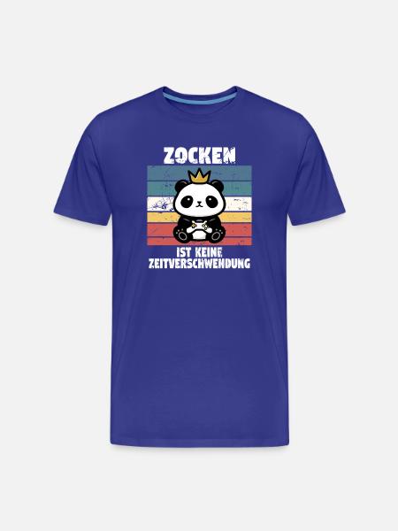 zocken ist keine zeitverschwendung - Männer Premium Bio T-Shirt - Königsblau