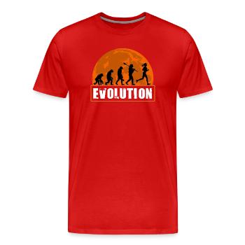 Running Evolution Running Girl Marathon Runner - T-shirt bio Premium Homme - rouge - Devant - Damien (186cm)
