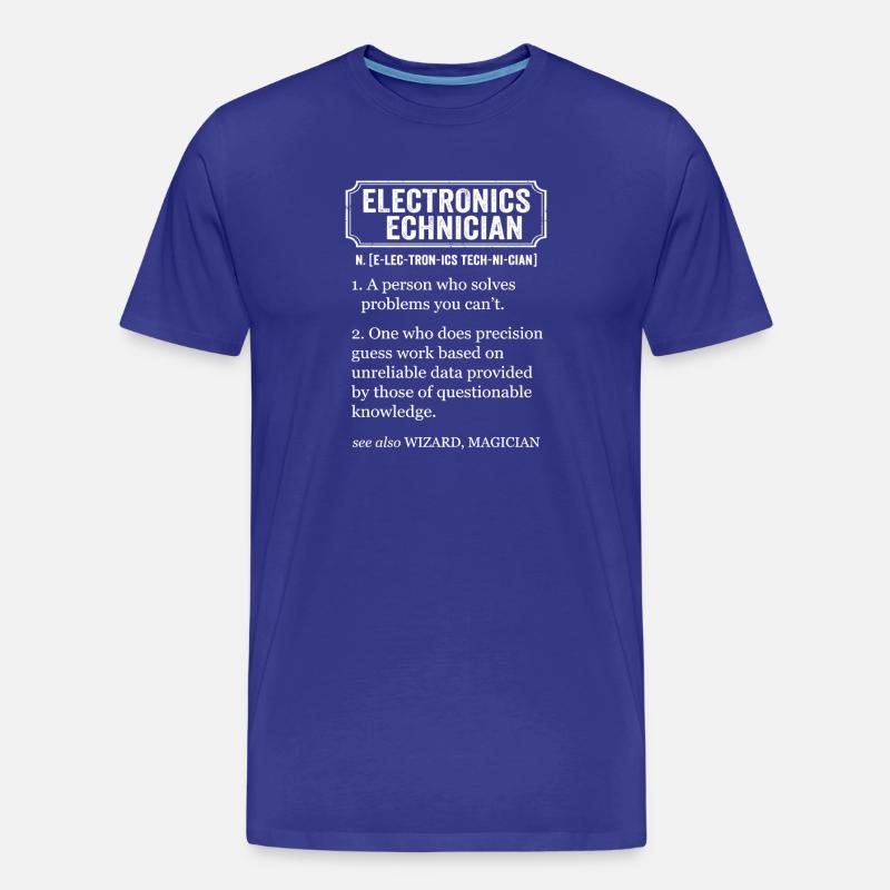 Elektroniktechniker – lustige Definition - Männer Premium Bio T-Shirt - Königsblau