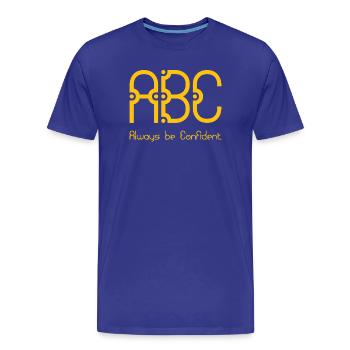 ABC - Always be Confident - Men's Premium Organic T-Shirt - royal blue - Front - Damien (186cm)