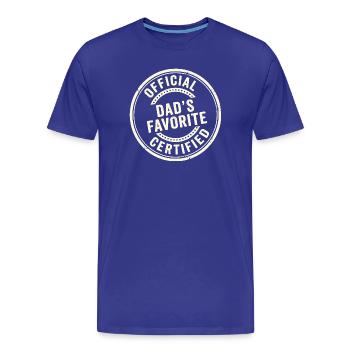 Lieblingskind Lustiges Offizielles Papas Lieblings - Männer Premium Bio T-Shirt - Königsblau - Vorne - Damien (186cm)