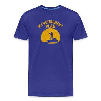 My Retirement Plan Angler Saying for Fishing Fans - Men's Premium Organic T-Shirt - royal blue - Front - Damien (186cm)
