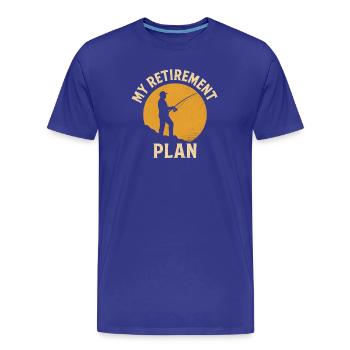 My Retirement Plan Angler Saying for Fishing Fans - Men's Premium Organic T-Shirt - royal blue - Front - Damien (186cm)