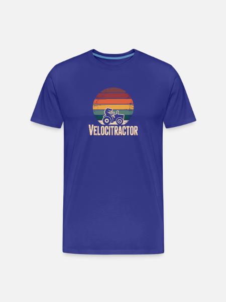 Velocitractor - Funny T-Shirt - Men's Premium Organic T-Shirt - royal blue