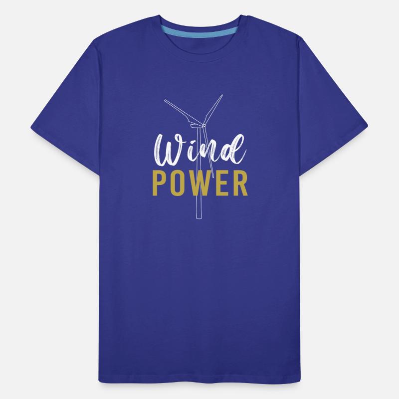 Éolienne, énergie éolienne, énergie éolienne T-shirt bio Premium Homme