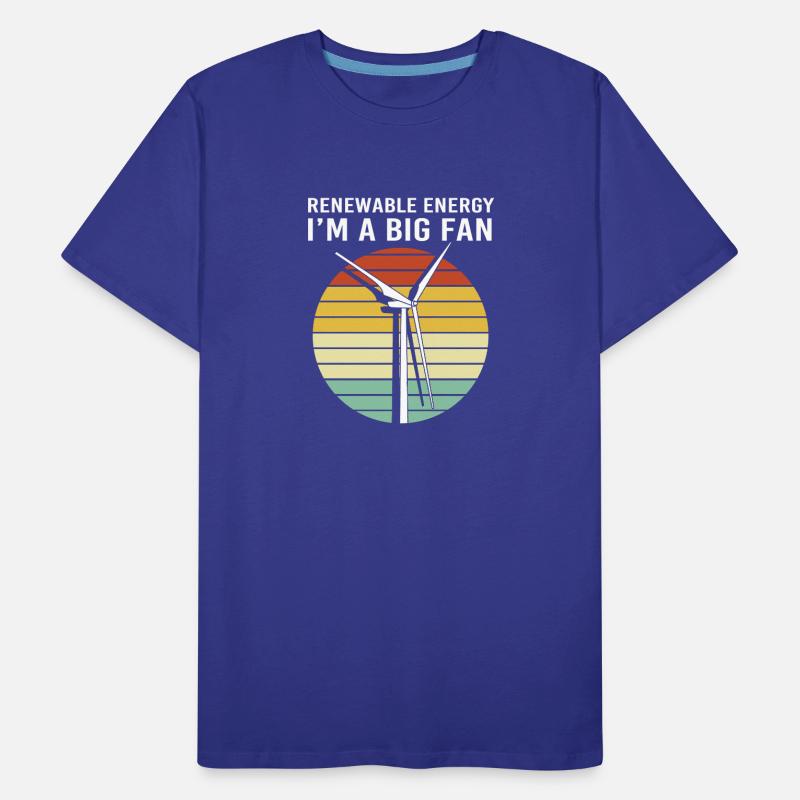Énergie éolienne Éolienne Énergie éolienne T-shirt bio Premium Homme