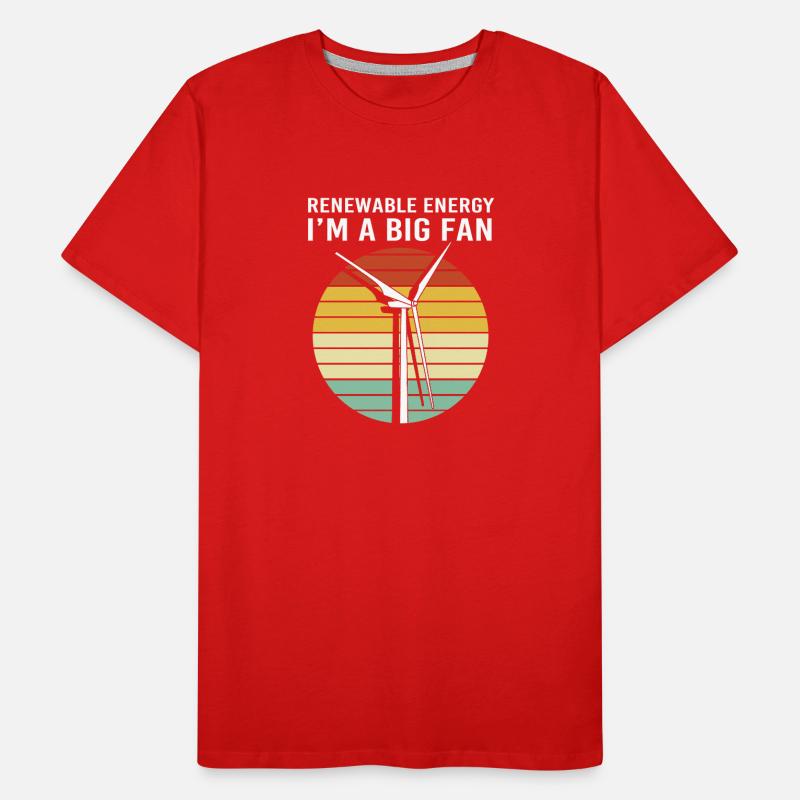 Énergie éolienne Éolienne Énergie éolienne T-shirt bio Premium Homme