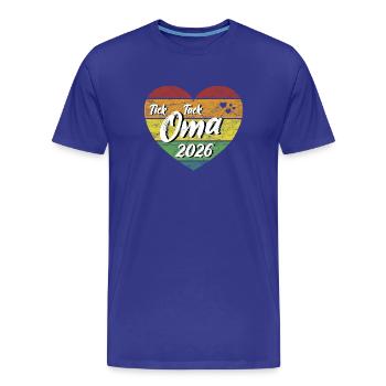 Tick Tack Oma 2026 werdende Uroma Omama 2026 retro - Männer Premium Bio T-Shirt - Königsblau - Vorne - Damien (186cm)