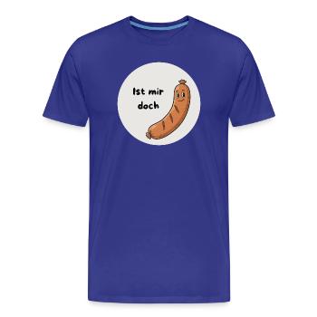 Ist mir doch Wurst - Männer Premium Bio T-Shirt - Königsblau - Vorne - Damien (186cm)