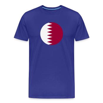 Qatar round flag - Men's Premium Organic T-Shirt - royal blue - Front - Damien (186cm)