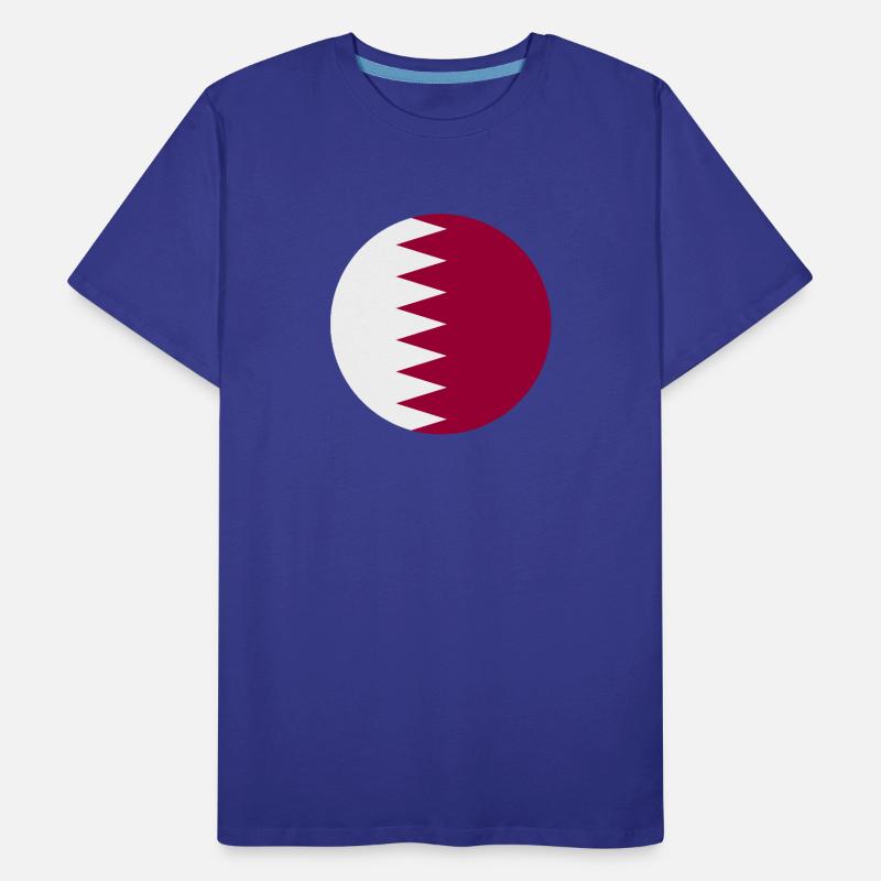 Drapeau rond du Qatar T-shirt bio Premium Homme