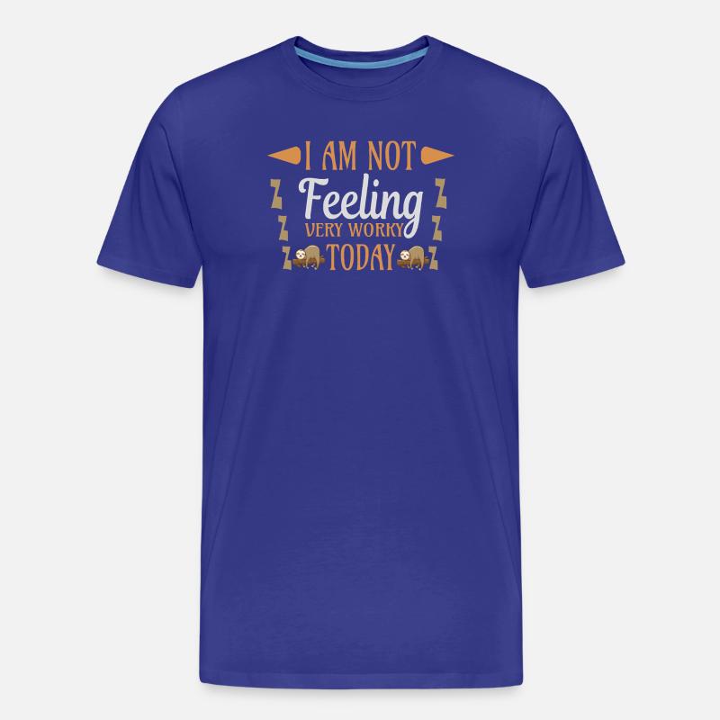Not feeling workly sloth - Männer Premium Bio T-Shirt - Königsblau