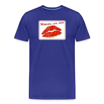J’ai honte, alors je suis - T-shirt bio Premium Homme - bleu roi - Devant - Damien (186cm)