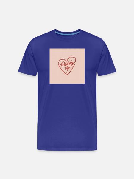 Giddy Up Heart - Men's Premium Organic T-Shirt - royal blue