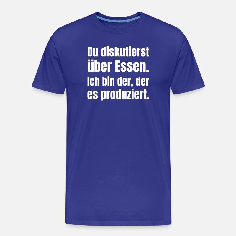Essensdiskurs Typografie - Männer Premium Bio T-Shirt - Königsblau