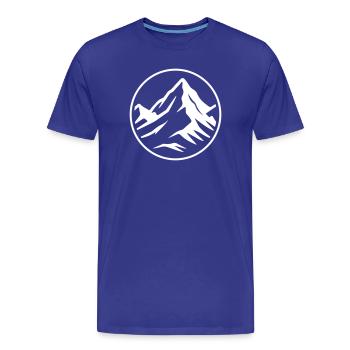 Sommet de l’icône de la montagne - T-shirt bio Premium Homme - bleu roi - Devant - Damien (186cm)