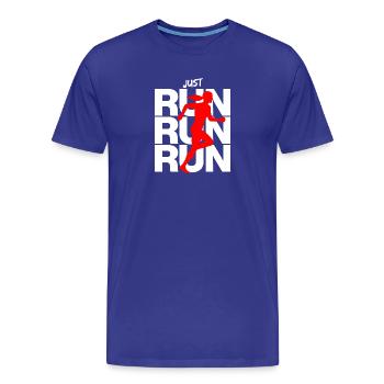 FEMME QUI FAIT DU JOGGING – REINE DE LA COURSE ! COURIR, COURIR - T-shirt bio Premium Homme - bleu roi - Devant - Damien (186cm)