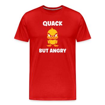Furious Duck Rebellious Attitude - Men's Premium Organic T-Shirt - red - Front - Damien (186cm)