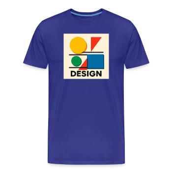 Geometrie Bauhaus Farbige Komposition - Männer Premium Bio T-Shirt - Königsblau - Vorne - Damien (186cm)