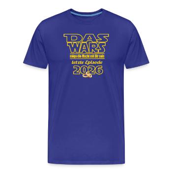  Abschied Jungeselle /  Junggesellin 2026 Das Wars - Männer Premium Bio T-Shirt - Königsblau - Vorne - Damien (186cm)