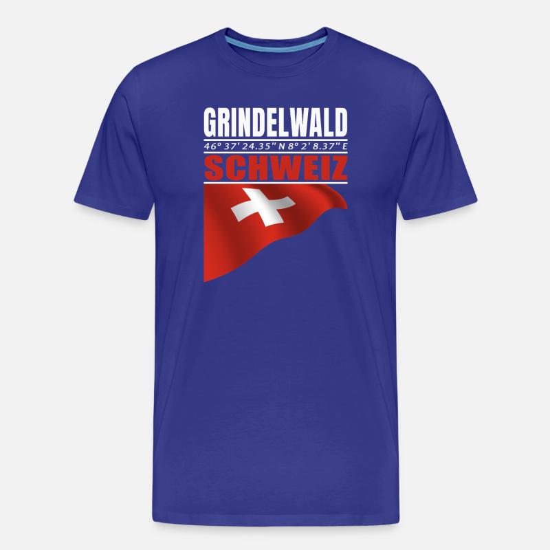 Grindelwald - Männer Premium Bio T-Shirt - Königsblau