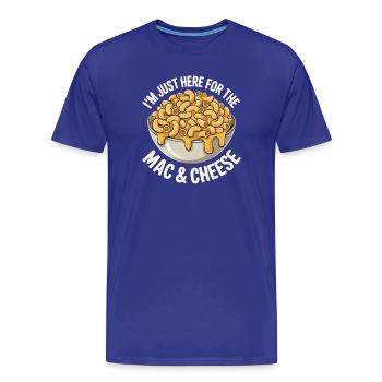 Fan de macaroni au fromage - Je suis juste là - T-shirt bio Premium Homme - bleu roi - Devant - Damien (186cm)