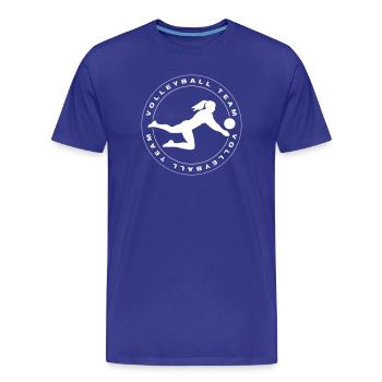 Volleyball Team Mannschaft - Men's Premium Organic T-Shirt - royal blue - Front - Damien (186cm)