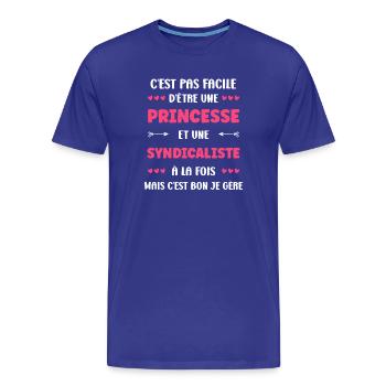trade unionist - Men's Premium Organic T-Shirt - royal blue - Front - Damien (186cm)