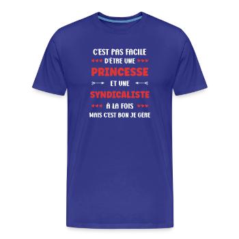 trade unionist - Men's Premium Organic T-Shirt - royal blue - Front - Damien (186cm)