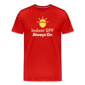 Spf Culture Identity Skin Care Humor - Men's Premium Organic T-Shirt - red - Front - Damien (186cm)