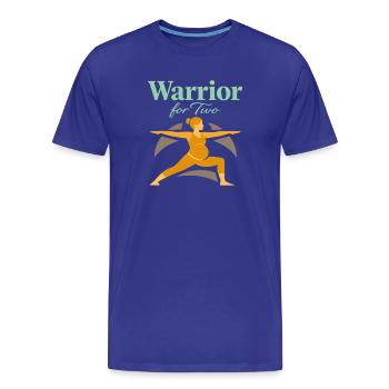 Prenatal Yoga Expectant Mother - Men's Premium Organic T-Shirt - royal blue - Front - Damien (186cm)