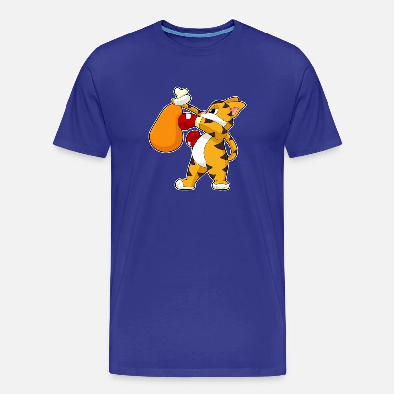 Tiger Boxer Boxhandschuhe Boxen - Männer Premium Bio T-Shirt - Königsblau